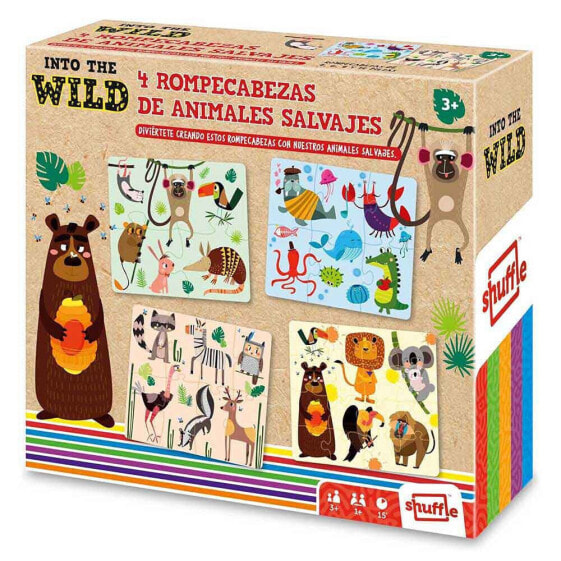 SHUFFLE Children´S Into The Wild 4 Puzzles