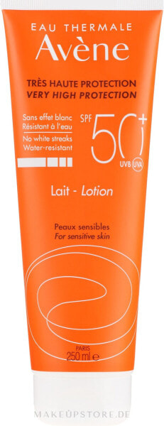 Sonnenschutzlotion für sensible Haut SPF 50+ - Avene Eau Thermale Sun Very High Protection Lotion SPF50 100 ml