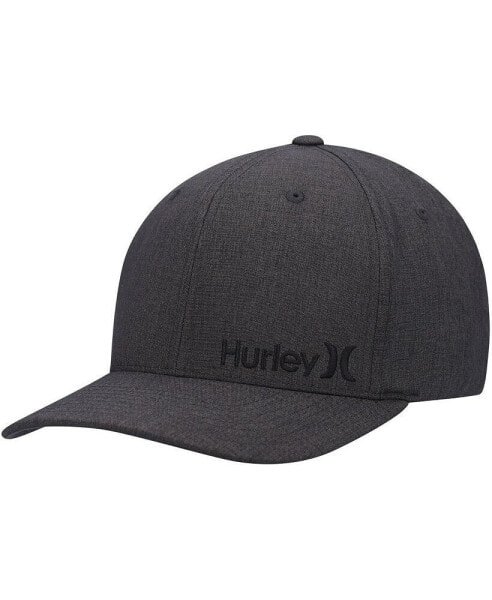 Men's Heathered Charcoal Corp Textured Tri-Blend Flex Fit Hat