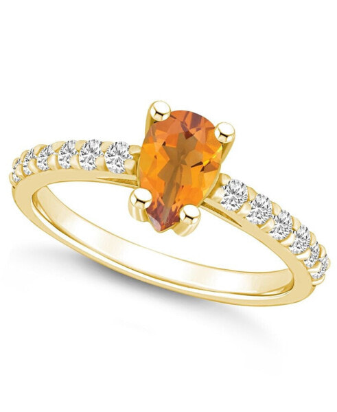 Кольцо Macy's Citrine and Diamond