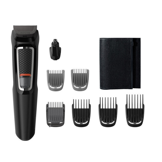 Philips MULTIGROOM Series 3000 8-in-1 - Face and Hair MG3730/15 - Black - Rectangle - Beard - Ear - Moustache - Nose - Stainless steel - AC - 60 min