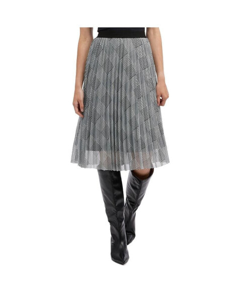 Women's Pleated Mesh Skirt