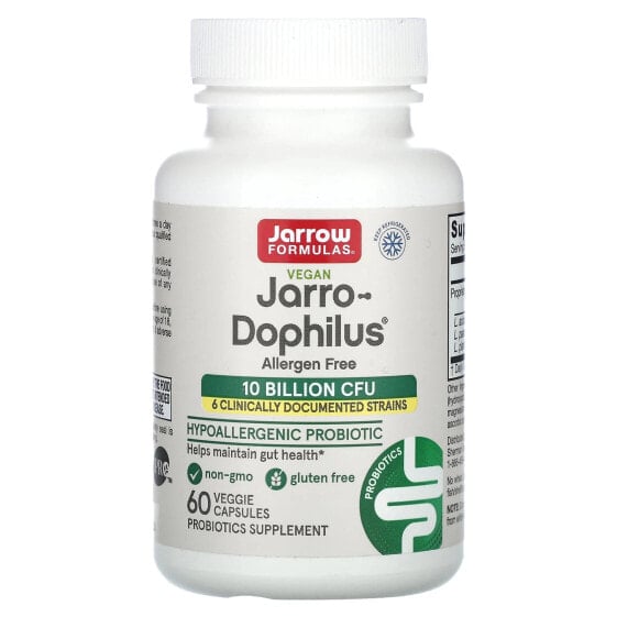 Пробиотики без аллергенов Jarrow Formulas Jarro-Dophilus, 10 миллиардов КОЕ, 60 вегетарианских капсул