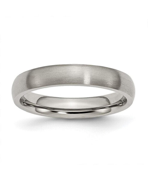 Titanium Brushed Half Round Wedding Band Ring