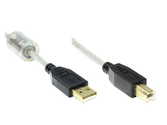 Good Connections 2510-2TQ, 1.8 m, USB A, USB B, USB 2.0, Male/Male, Black