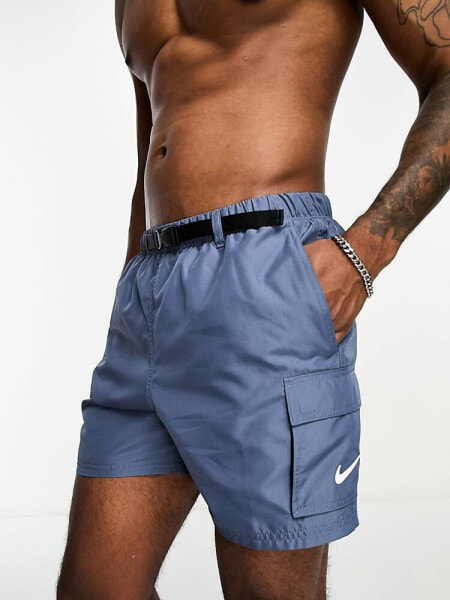 Nike Swimming Explore Volley Cargo 5 inch swim shorts in grey