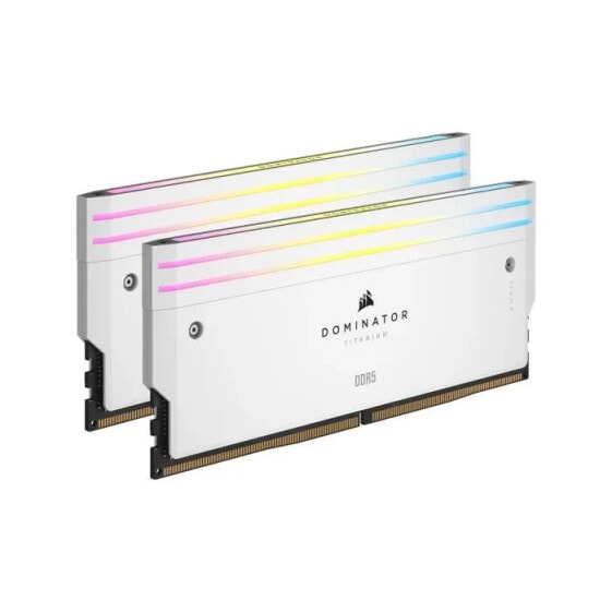 RAM-Speicher CORSAIR Dominator Titanium RGB DDR5 32 GB 2 x 16 GB DIMM 6400 MT/s Intel XMP 3.0 1,40 V Wei (CMP32GX5M2B6400C