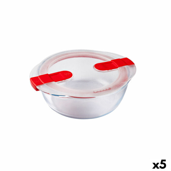 Герметичная коробочка для завтрака Pyrex Cook&heat 1,1 L 21 x 18 x 7 cm Прозрачный Cтекло (5 штук)