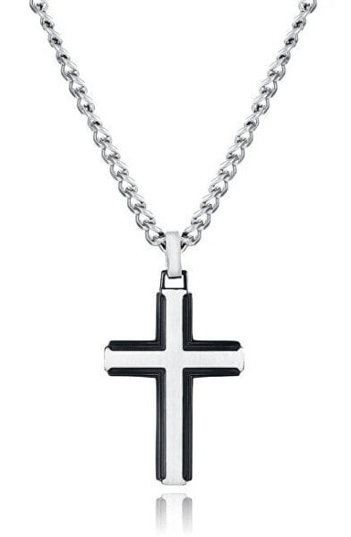 Men´s steel necklace Cross Magnum 15152C09000