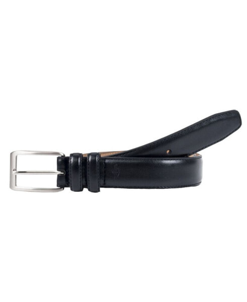 Leather Dress Men's Belt with Double Belt Loop