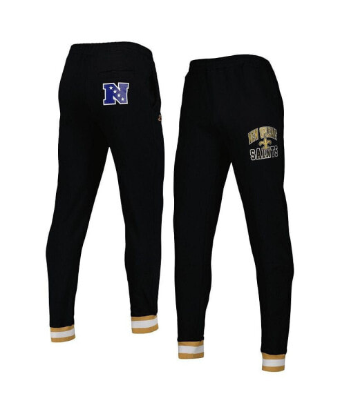 Men's Black New Orleans Saints Blitz Fleece Jogger Pants