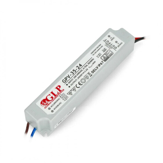 Power supply GLP GPV-35-24 for LED strip 24V/1,5A/36W - waterproof