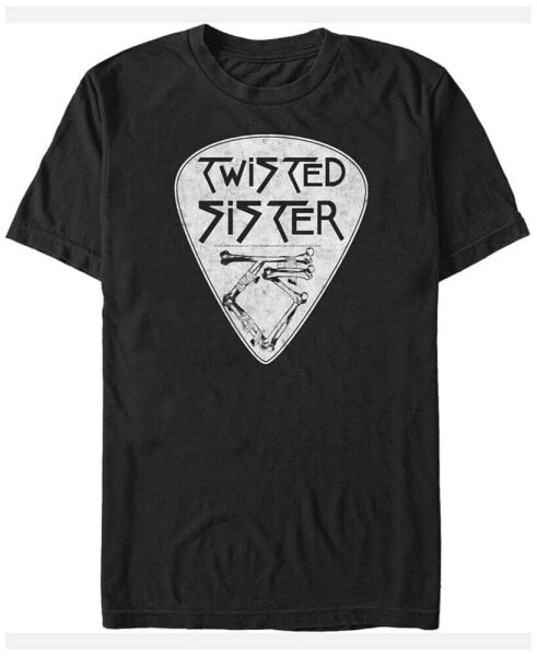 Twisted Sister Men's Guitar Pick Logo Short Sleeve T-Shirt