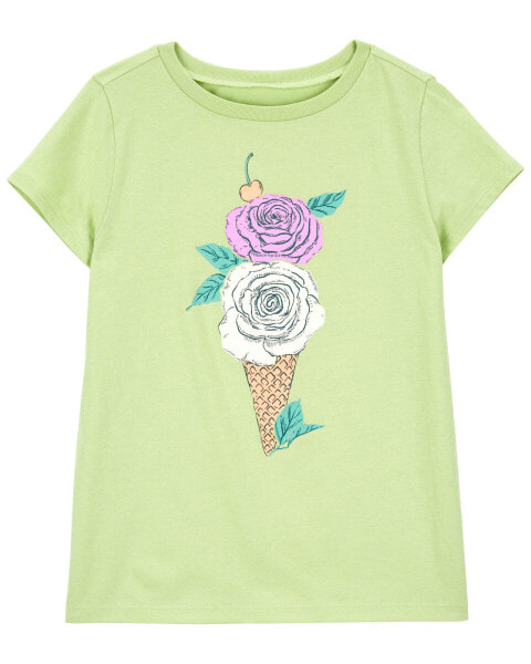 Kid Flower Ice Cream Graphic Tee XS