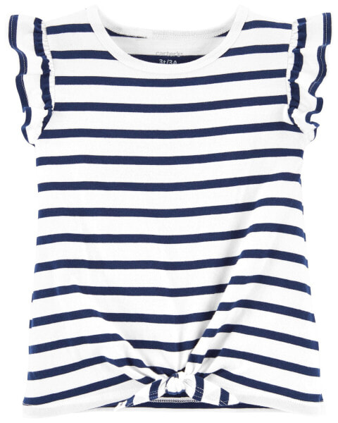 Toddler Striped Tie-Front Tee 5T