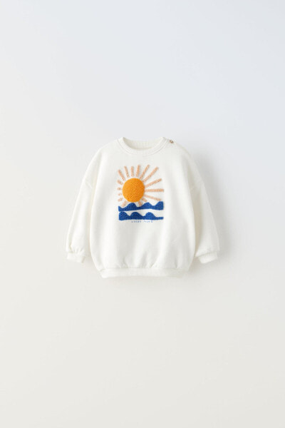 Embroidered sun sweatshirt