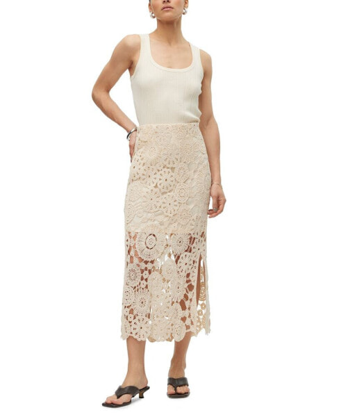 Women's Lili High-Rise Crotchet Midi Skirt