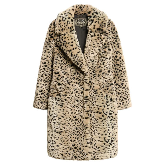 SUPERDRY Vintage Long Faux Fur Coat jacket