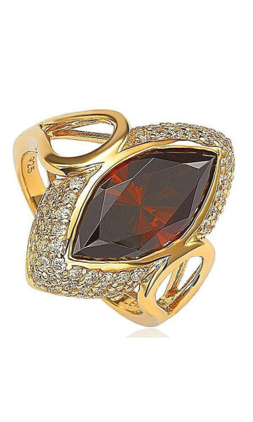 Suzy Levian Sterling Silver Cubic Zirconia Marquise Ring