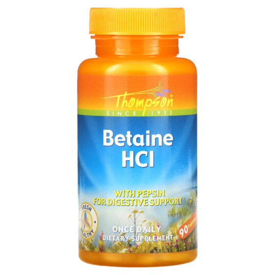 Пробиотик для пищеварительной системы Thompson Betaine HCl, 90 таблеток