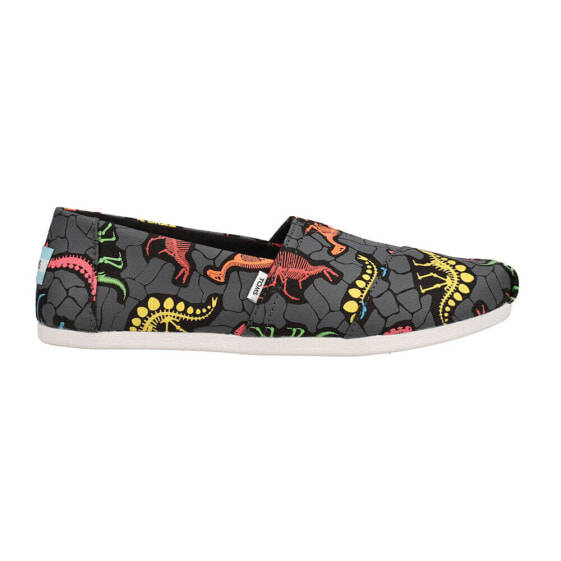 TOMS Alpargata Graphic Slip On Womens Grey, Multi Flats Casual 10019028T