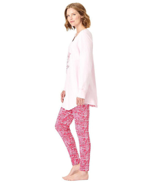 Plus Size 2-Piece Pj Legging Set