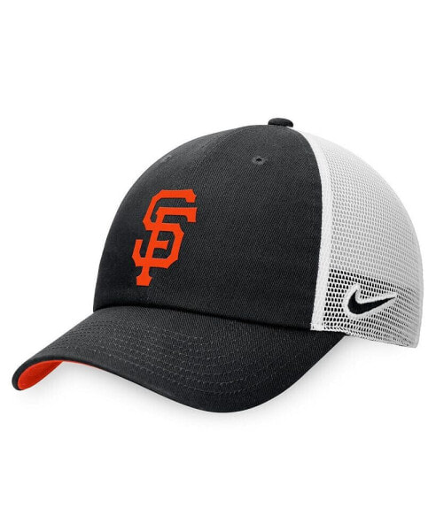 Men's Black, White San Francisco Giants Heritage86 Adjustable Trucker Hat