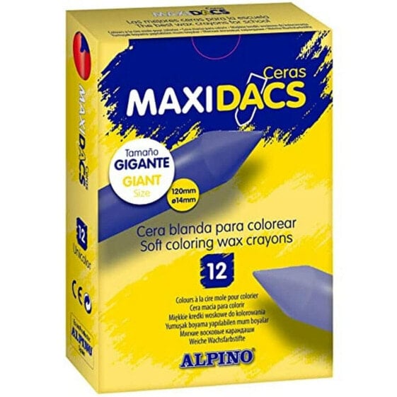 Цветные мелки Alpino Maxidacs Позолоченный 12 штук