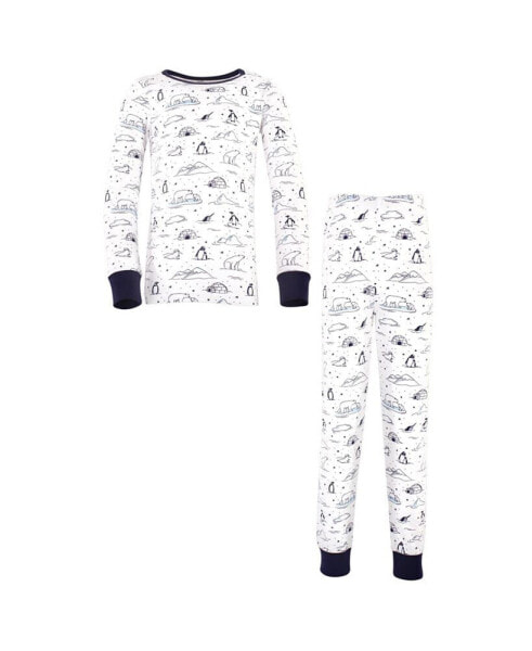 Baby Boys Baby Unisex Organic Cotton Tight-Fit Pajama Set, Arctic