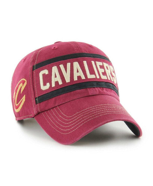 Men's Wine Distressed Cleveland Cavaliers Quick Snap Clean Up Adjustable Hat