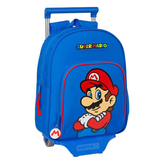 SAFTA With Trolley Wheels Super Mario Play Backpack