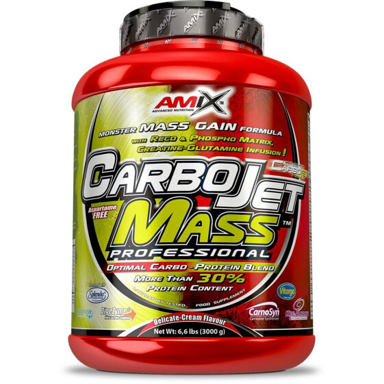 AMIX Carbojet Mass Professional 3kg Carbohydrate & Protein Strawberry & Banana
