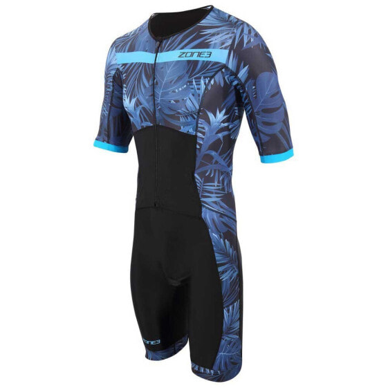 ZONE3 Activate+ Tropical Palm Short Sleeve Trisuit