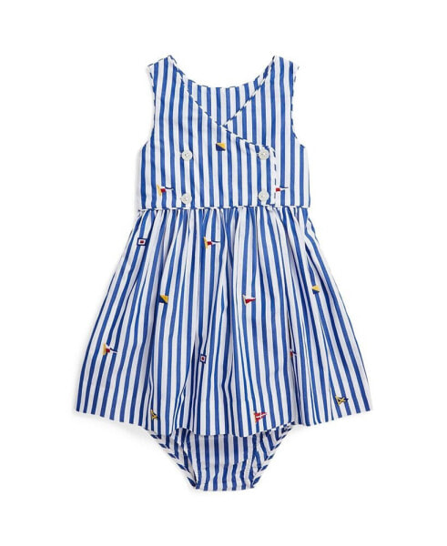 Baby Sailing Flag Cotton Dress Bloomer