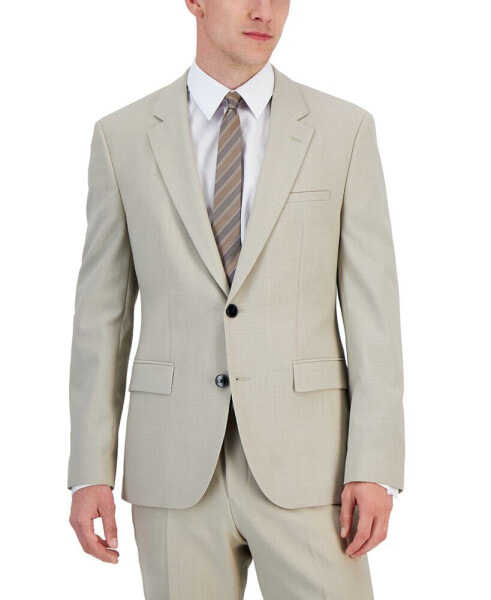 Men's Modern-Fit Superflex Tan Suit Jacket
