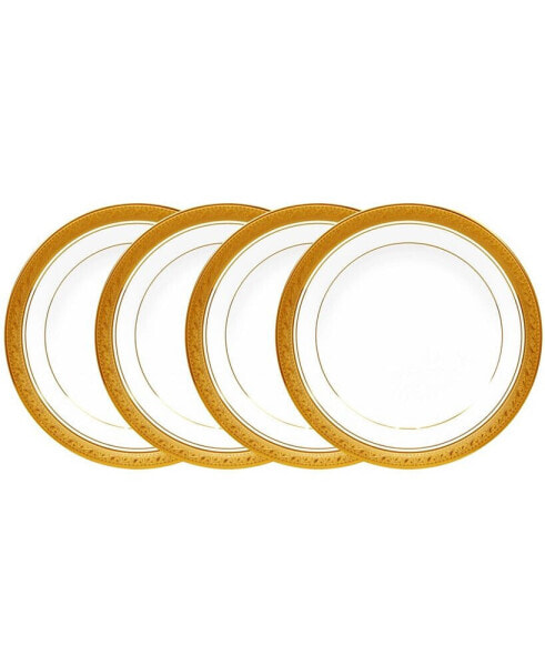 Crestwood Gold Set of 4 Bread Butter and Appetizer Plates, Service For 4
