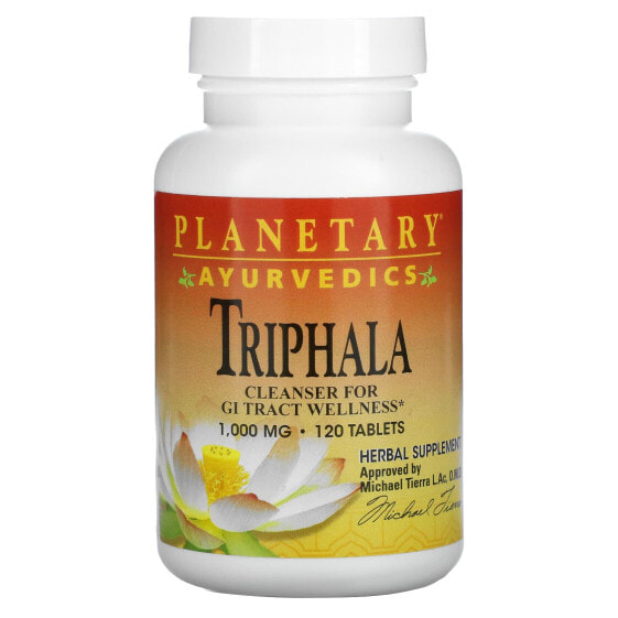 Таблетки Ayurvedics Triphala 1,000 мг 120 штук Planetary Herbals