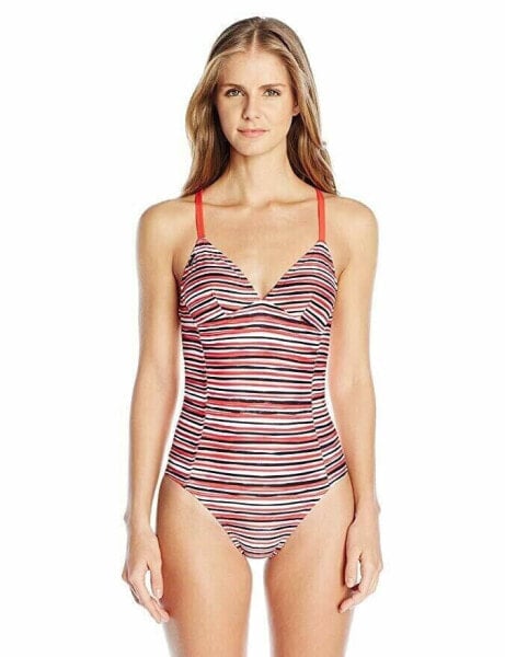 Lole 168751 Womens Saranda One-Piece Swimwear Sparkling Pink Stripe Size Medium