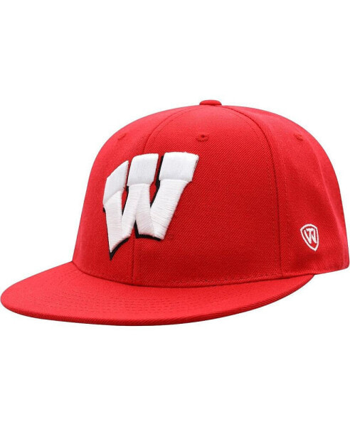 Men's Red Wisconsin Badgers Team Color Fitted Hat