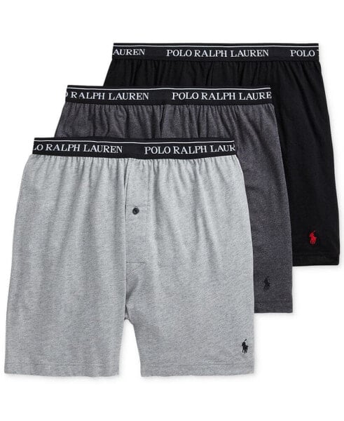 Men's 3-Pack. Cotton Classic Knit Boxers