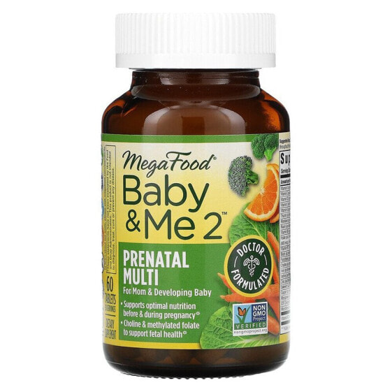 MegaFood Baby & Me 2 витамины для беременных 60 таблеток