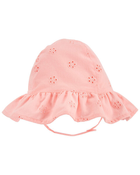 Baby Eyelet Sun Hat 12-24M