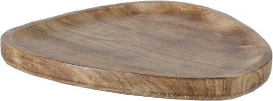 Столовая посуда Meinposten Манговая декоративная тарелка из массивного мангового дерева - коричневая Tablet