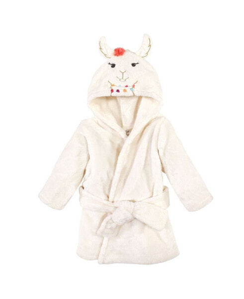 Baby Boys Treasure Baby Unisex Plush Bathrobe, Neutral Llama, 0-9 Months