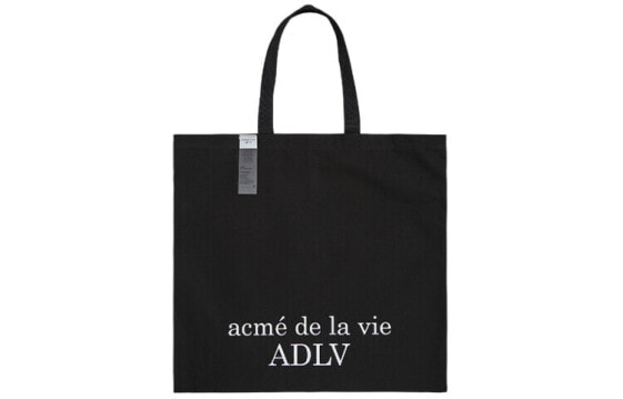 acme de la vie/ADLV 阿梅德拉维 Logo印花 棉 手提包 男女同款情侣款 黑色 / Сумка под мышку Acme de la Vie ADLV19FW-BGLGEC-BLK