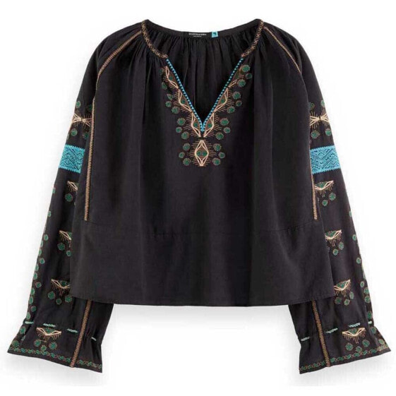 SCOTCH & SODA Embroidered Long Sleeve Blouse