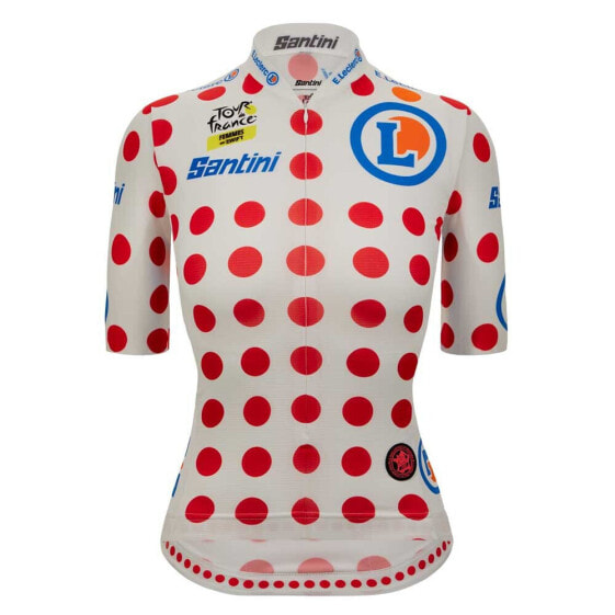 SANTINI Tour De France Femme Avec Zwift GPM Leader Short Sleeve Jersey