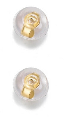 Earring closure - 2 pairs Silicone Gold