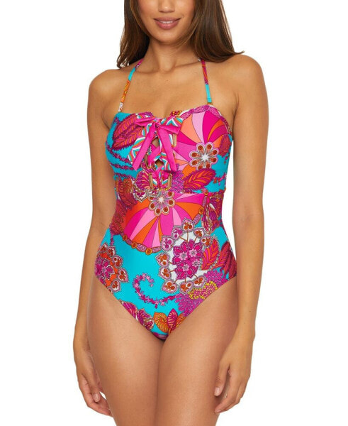 Women's Meilani Lace-Up Bandeau One-Piece Swimsuit