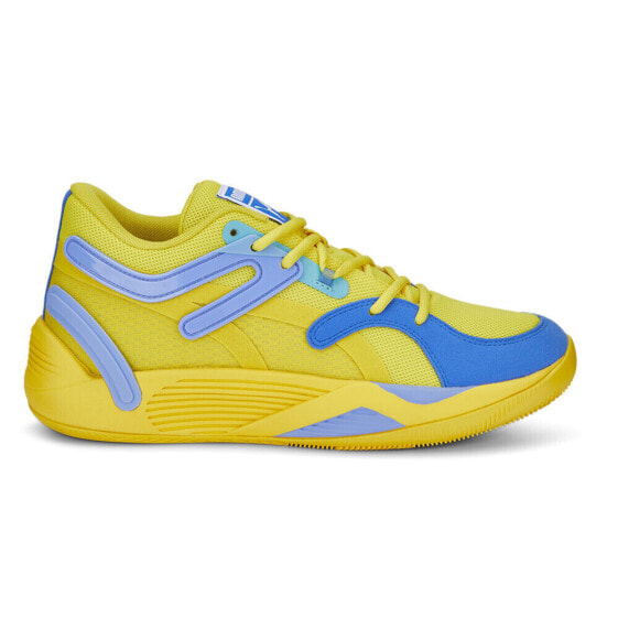 Puma Trc Blaze Court Basketball Mens Yellow Sneakers Athletic Shoes 37658219